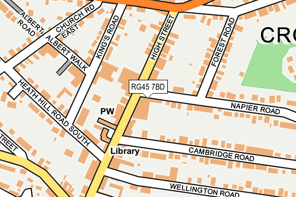 RG45 7BD map - OS OpenMap – Local (Ordnance Survey)
