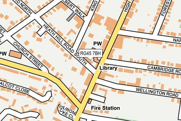 RG45 7BH map - OS OpenMap – Local (Ordnance Survey)