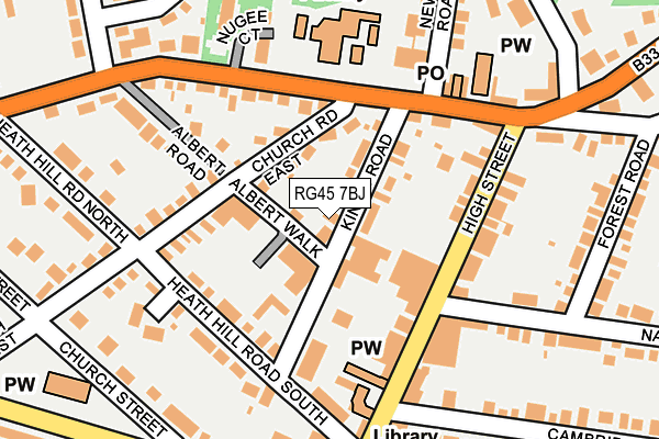 RG45 7BJ map - OS OpenMap – Local (Ordnance Survey)