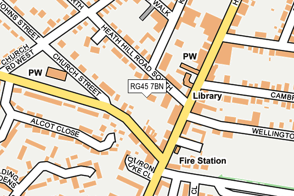 RG45 7BN map - OS OpenMap – Local (Ordnance Survey)