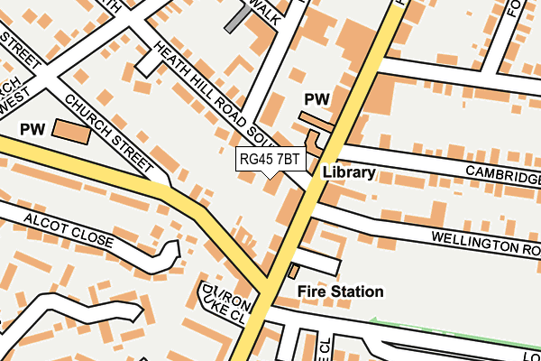 RG45 7BT map - OS OpenMap – Local (Ordnance Survey)