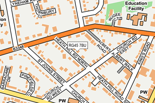 RG45 7BU map - OS OpenMap – Local (Ordnance Survey)