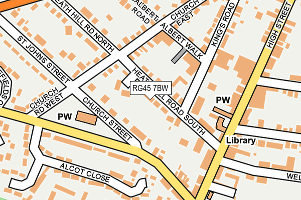 RG45 7BW map - OS OpenMap – Local (Ordnance Survey)