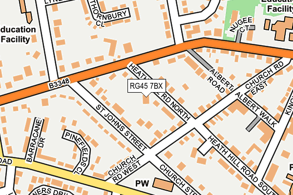 RG45 7BX map - OS OpenMap – Local (Ordnance Survey)