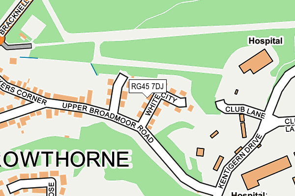 RG45 7DJ map - OS OpenMap – Local (Ordnance Survey)