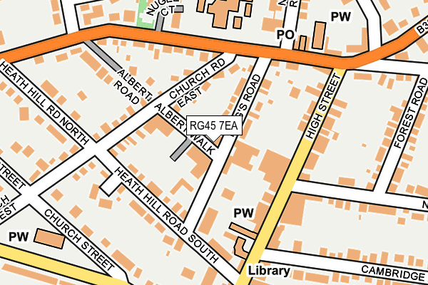 RG45 7EA map - OS OpenMap – Local (Ordnance Survey)