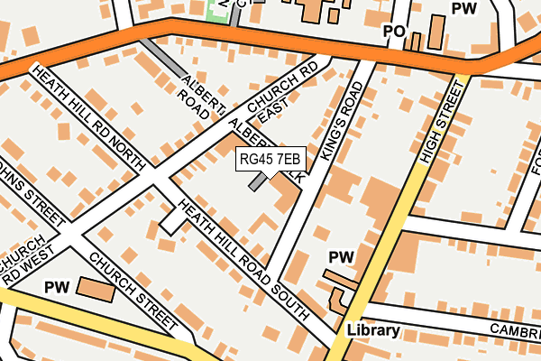 RG45 7EB map - OS OpenMap – Local (Ordnance Survey)