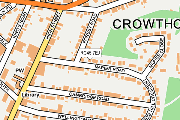 RG45 7EJ map - OS OpenMap – Local (Ordnance Survey)