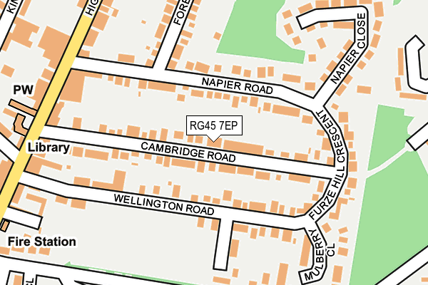 RG45 7EP map - OS OpenMap – Local (Ordnance Survey)