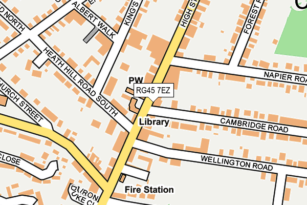 RG45 7EZ map - OS OpenMap – Local (Ordnance Survey)