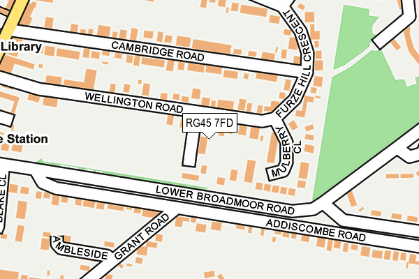 RG45 7FD map - OS OpenMap – Local (Ordnance Survey)