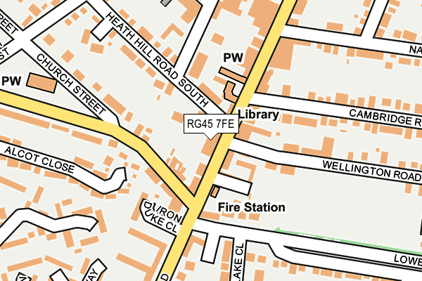 RG45 7FE map - OS OpenMap – Local (Ordnance Survey)