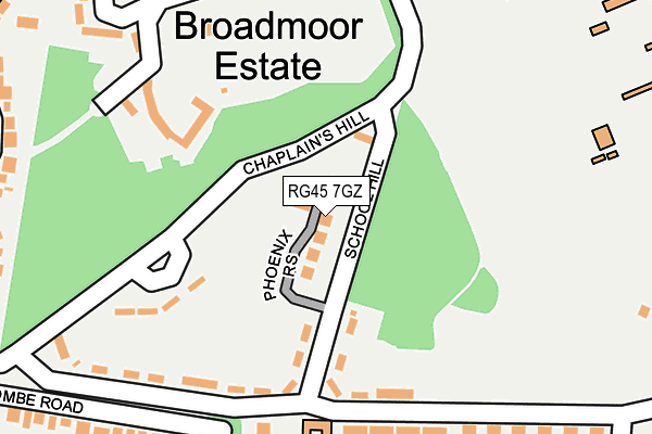 RG45 7GZ map - OS OpenMap – Local (Ordnance Survey)