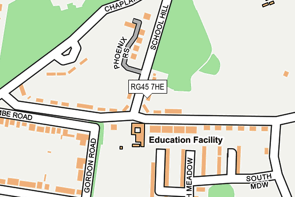 RG45 7HE map - OS OpenMap – Local (Ordnance Survey)