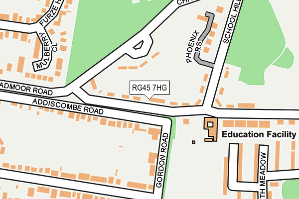 RG45 7HG map - OS OpenMap – Local (Ordnance Survey)