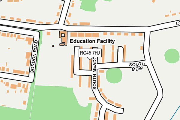 RG45 7HJ map - OS OpenMap – Local (Ordnance Survey)