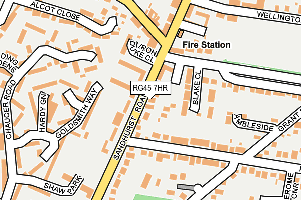 RG45 7HR map - OS OpenMap – Local (Ordnance Survey)