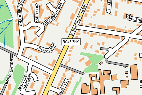 RG45 7HY map - OS OpenMap – Local (Ordnance Survey)