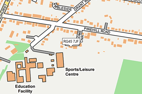 RG45 7JF map - OS OpenMap – Local (Ordnance Survey)