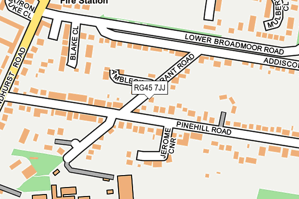 RG45 7JJ map - OS OpenMap – Local (Ordnance Survey)