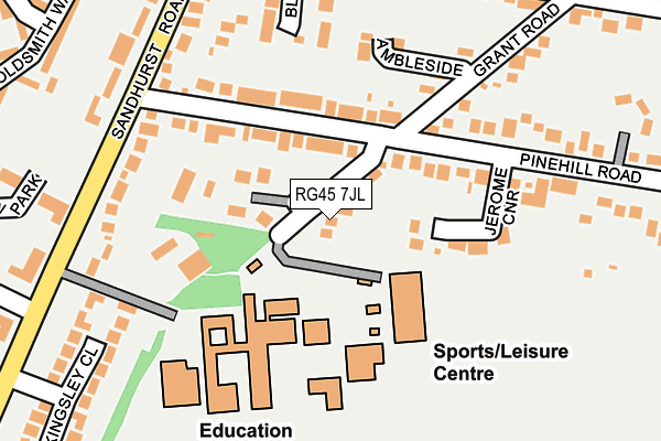 RG45 7JL map - OS OpenMap – Local (Ordnance Survey)