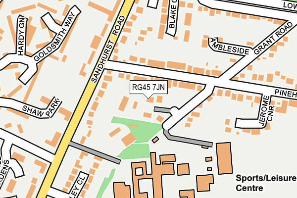 RG45 7JN map - OS OpenMap – Local (Ordnance Survey)
