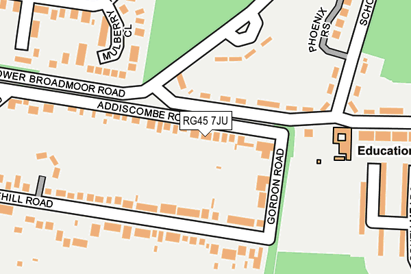 RG45 7JU map - OS OpenMap – Local (Ordnance Survey)