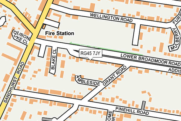 RG45 7JY map - OS OpenMap – Local (Ordnance Survey)