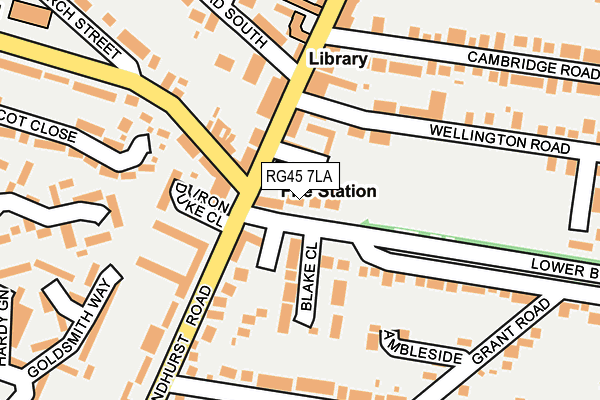 RG45 7LA map - OS OpenMap – Local (Ordnance Survey)