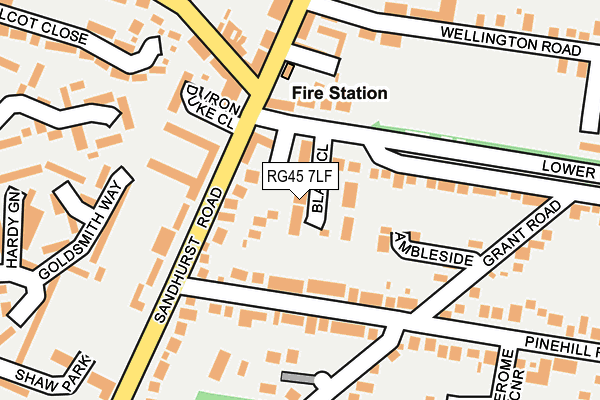 RG45 7LF map - OS OpenMap – Local (Ordnance Survey)