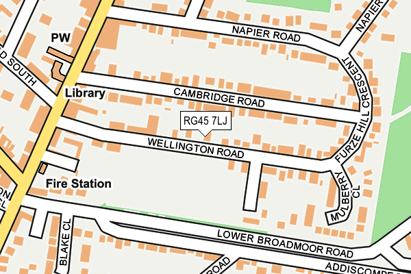 RG45 7LJ map - OS OpenMap – Local (Ordnance Survey)