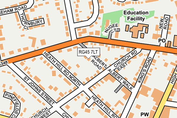 RG45 7LT map - OS OpenMap – Local (Ordnance Survey)