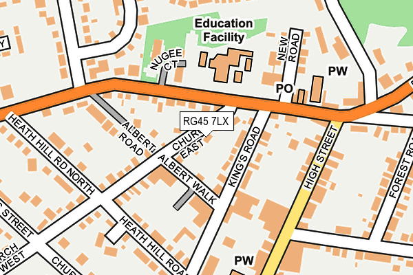 RG45 7LX map - OS OpenMap – Local (Ordnance Survey)