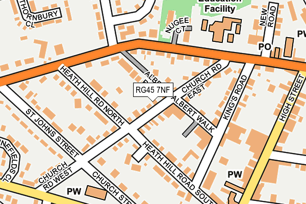 RG45 7NF map - OS OpenMap – Local (Ordnance Survey)