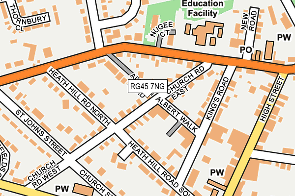 RG45 7NG map - OS OpenMap – Local (Ordnance Survey)