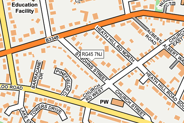 RG45 7NJ map - OS OpenMap – Local (Ordnance Survey)