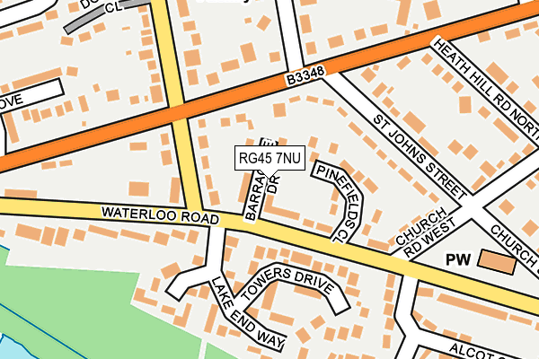 RG45 7NU map - OS OpenMap – Local (Ordnance Survey)