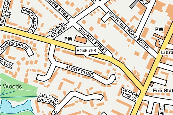 RG45 7PB map - OS OpenMap – Local (Ordnance Survey)