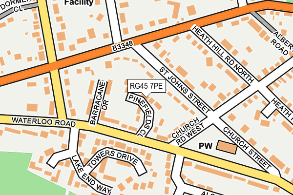 RG45 7PE map - OS OpenMap – Local (Ordnance Survey)