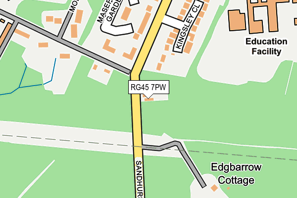 RG45 7PW map - OS OpenMap – Local (Ordnance Survey)