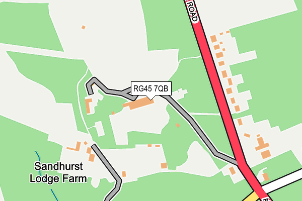 RG45 7QB map - OS OpenMap – Local (Ordnance Survey)