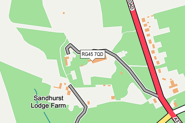 RG45 7QD map - OS OpenMap – Local (Ordnance Survey)