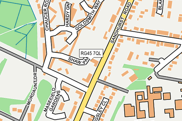 RG45 7QL map - OS OpenMap – Local (Ordnance Survey)