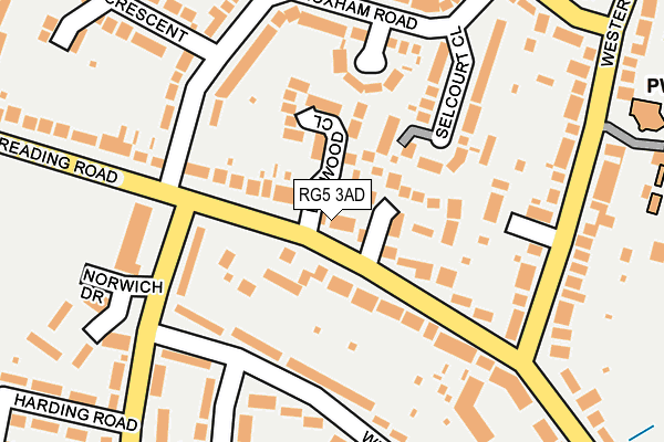 RG5 3AD map - OS OpenMap – Local (Ordnance Survey)