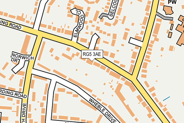 RG5 3AE map - OS OpenMap – Local (Ordnance Survey)