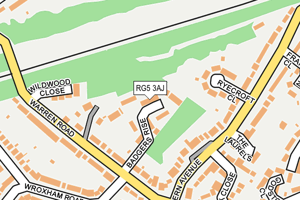 RG5 3AJ map - OS OpenMap – Local (Ordnance Survey)