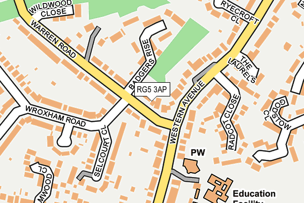 RG5 3AP map - OS OpenMap – Local (Ordnance Survey)
