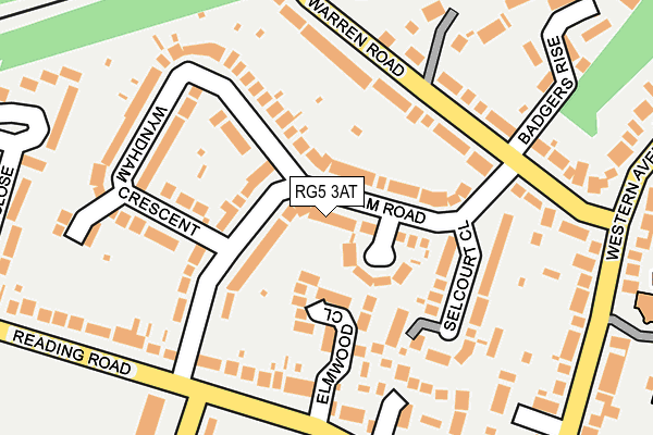 RG5 3AT map - OS OpenMap – Local (Ordnance Survey)