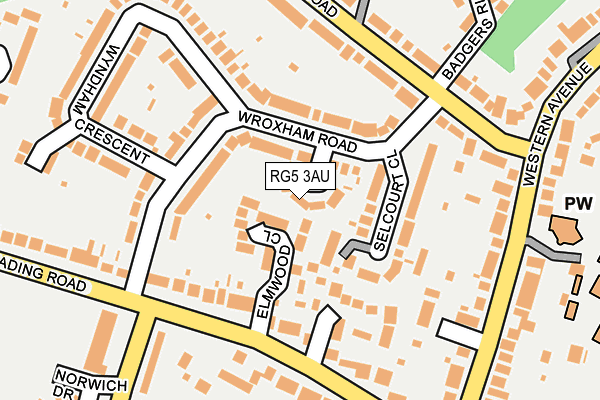 RG5 3AU map - OS OpenMap – Local (Ordnance Survey)