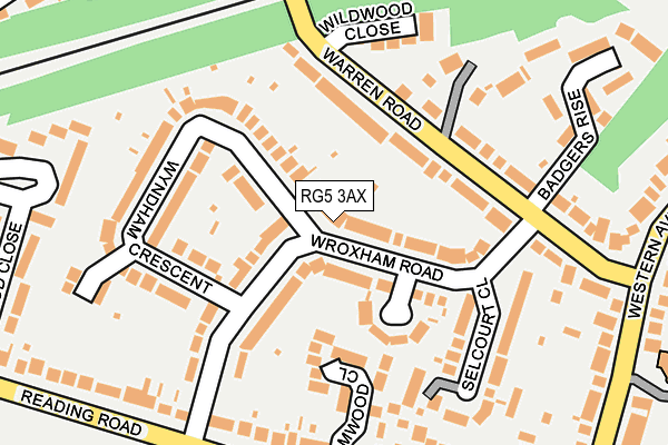 RG5 3AX map - OS OpenMap – Local (Ordnance Survey)